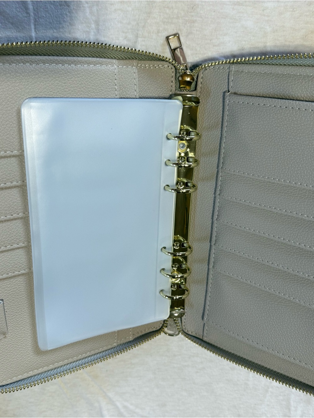 Cash Budget Binder Wallet in Light Taupe